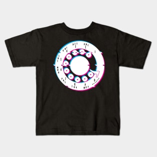 Glitched Out Rotary Phone Kids T-Shirt